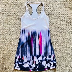 Lululemon Racerback White Tie Dye Tank